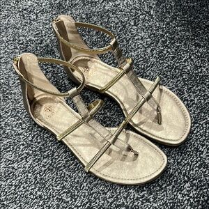 Isola Gold Strappy Sandals